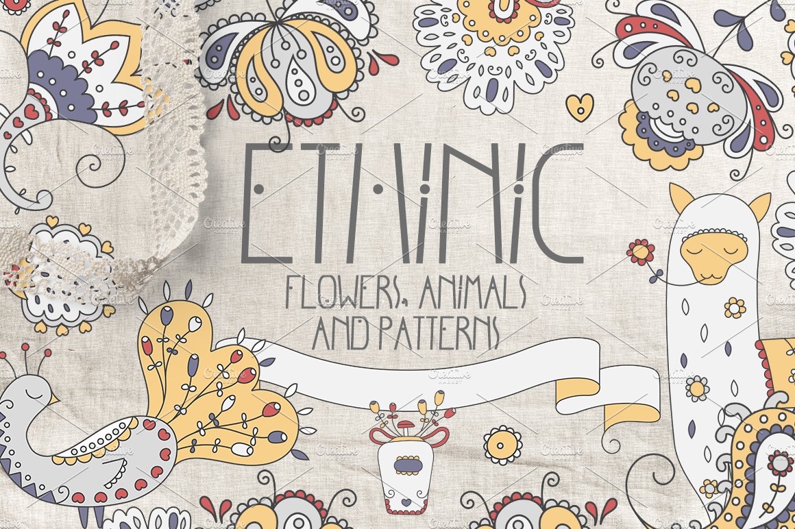 ETHNIC HAND DRAWN ELEMENTS cover image.
