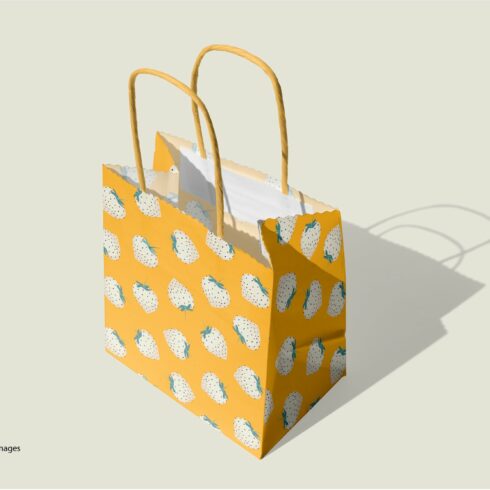 Paper bag mockups of shopping, gifts and food packages realistic