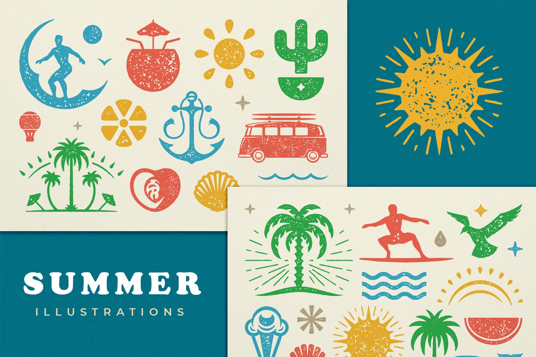 Summer illustrations set cover image.