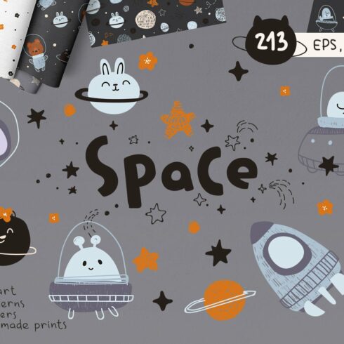 Space. Little astronauts cover image.