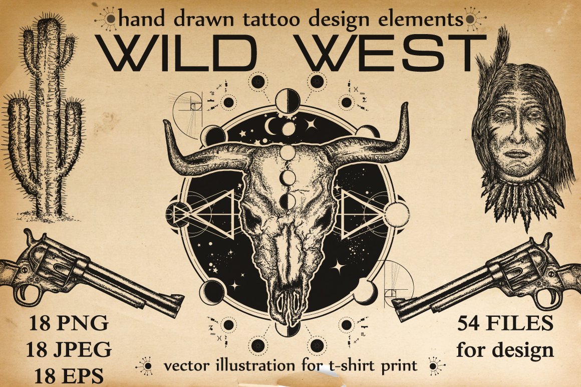 Wild west tattoo cover image.