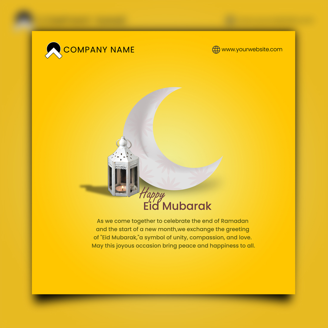 Eid Mubarak Tamplate cover image.