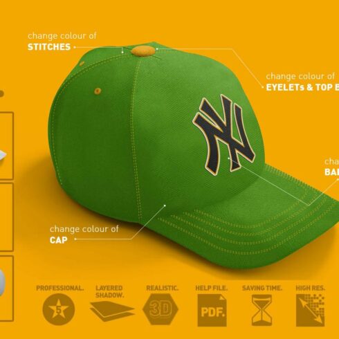 Baseball Cap Mock Up cover image.