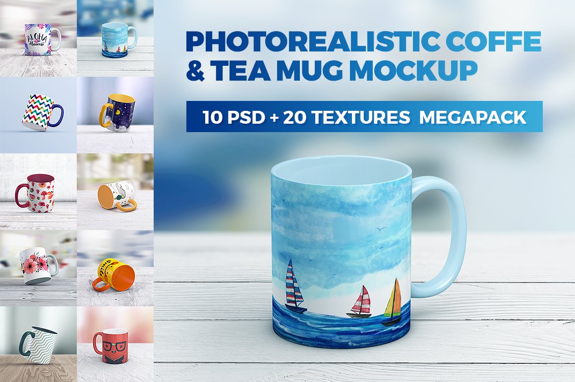 Coffe Mug MockUp MegaPack cover image.