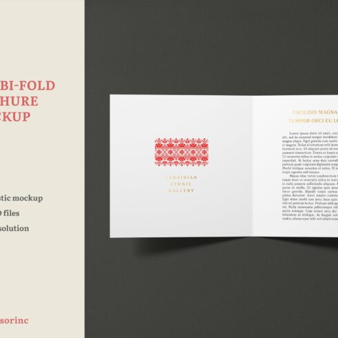 Square Bi-Fold Brochure Mockup cover image.