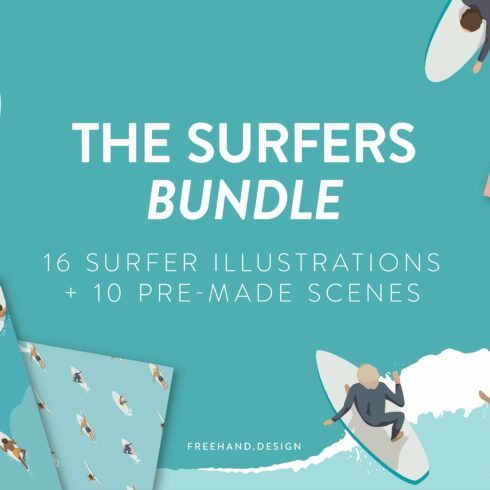 Surfer Illustrations - BUNDLE cover image.