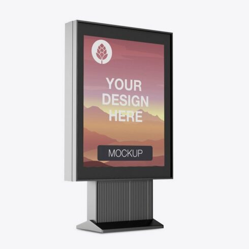 Outdoor Kiosk Advertisement Mockup cover image.