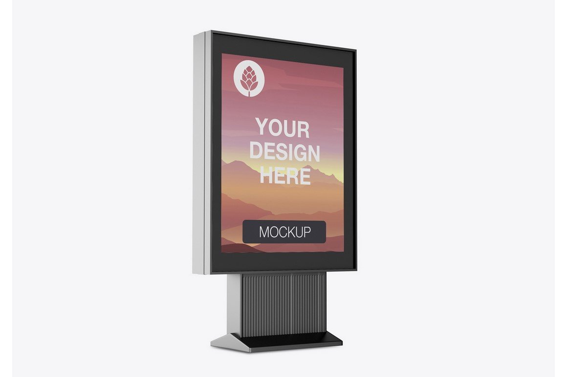 Outdoor Kiosk Advertisement Mockup cover image.