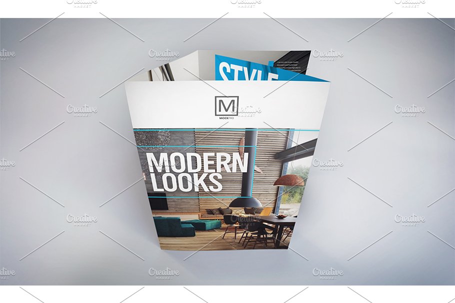 Gatefold Brochure Mockups preview image.