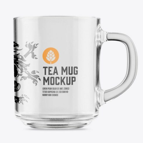 Clear Glass Mug Mockup cover image.