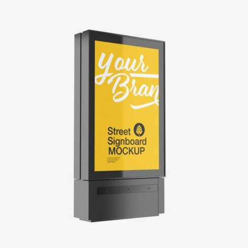 Outdoor Kiosk Advertisement Mockup cover image.