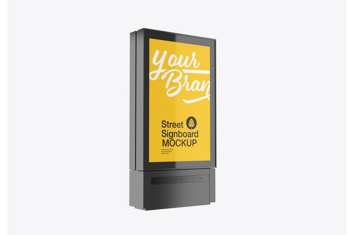 Outdoor Kiosk Advertisement Mockup cover image.