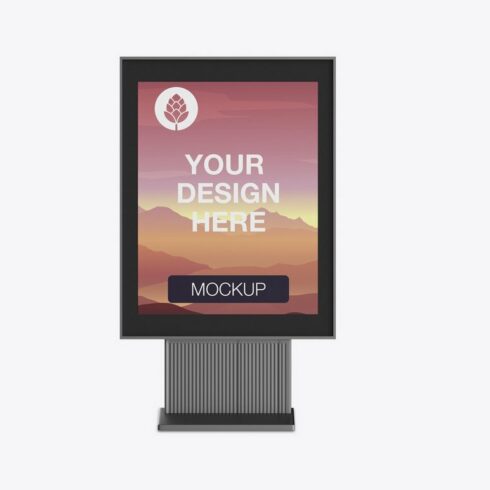 Outdoor Kiosk Advertisement Mockup cover image.