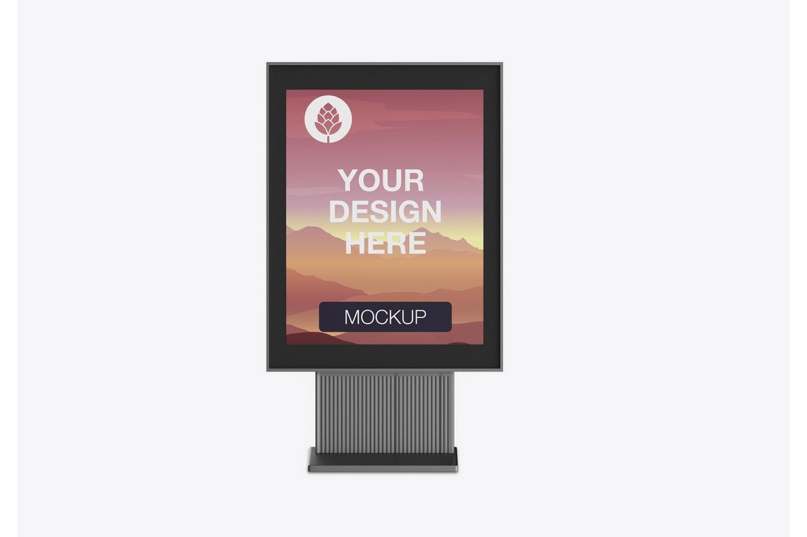 Outdoor Kiosk Advertisement Mockup cover image.