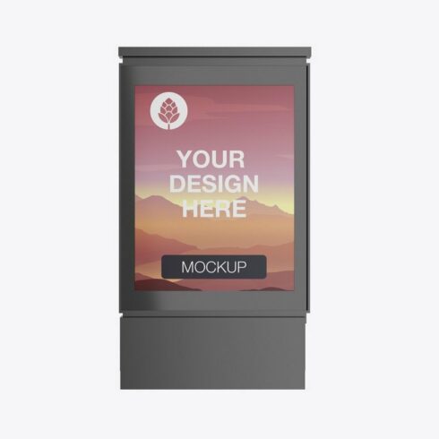 Outdoor Kiosk Advertisement Mockup cover image.