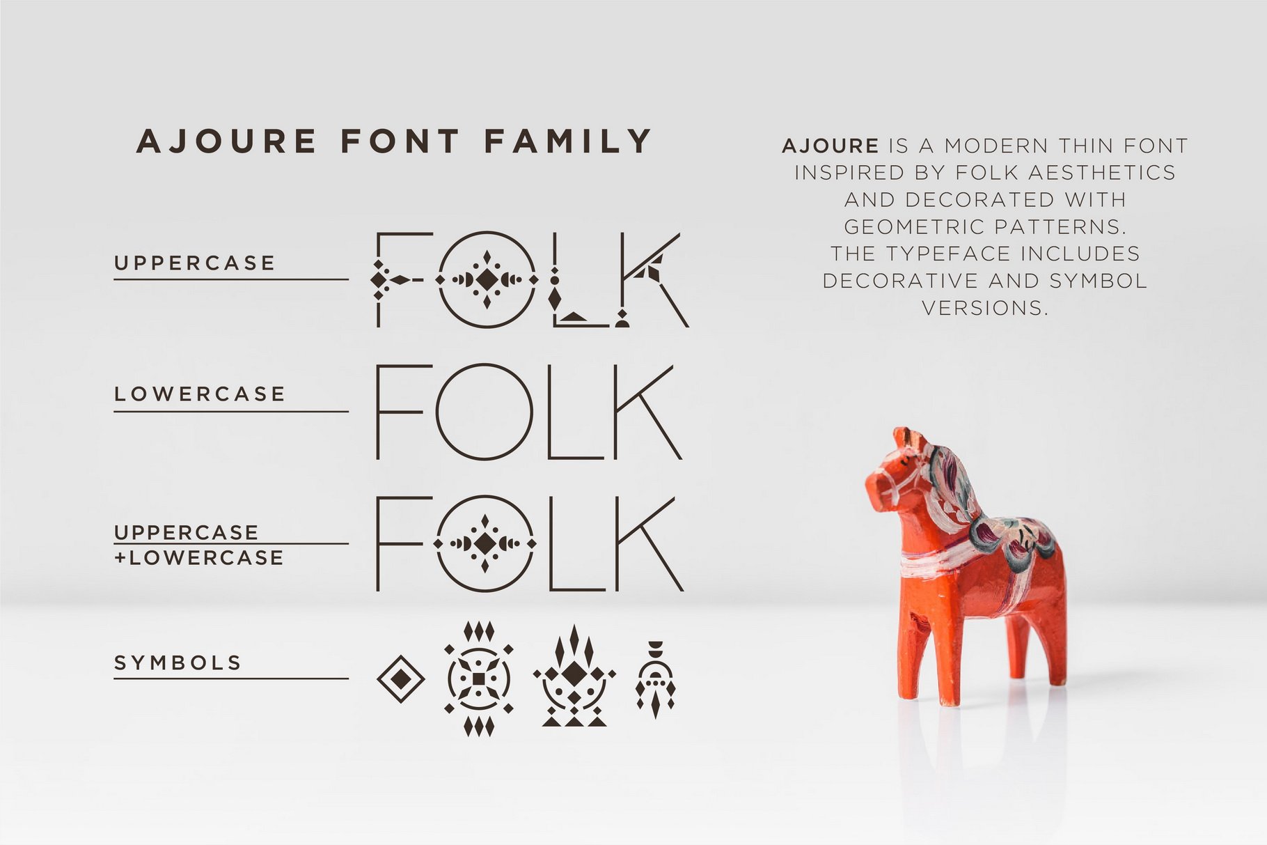 Ajoure - Folk Art Logo Font Family preview image.