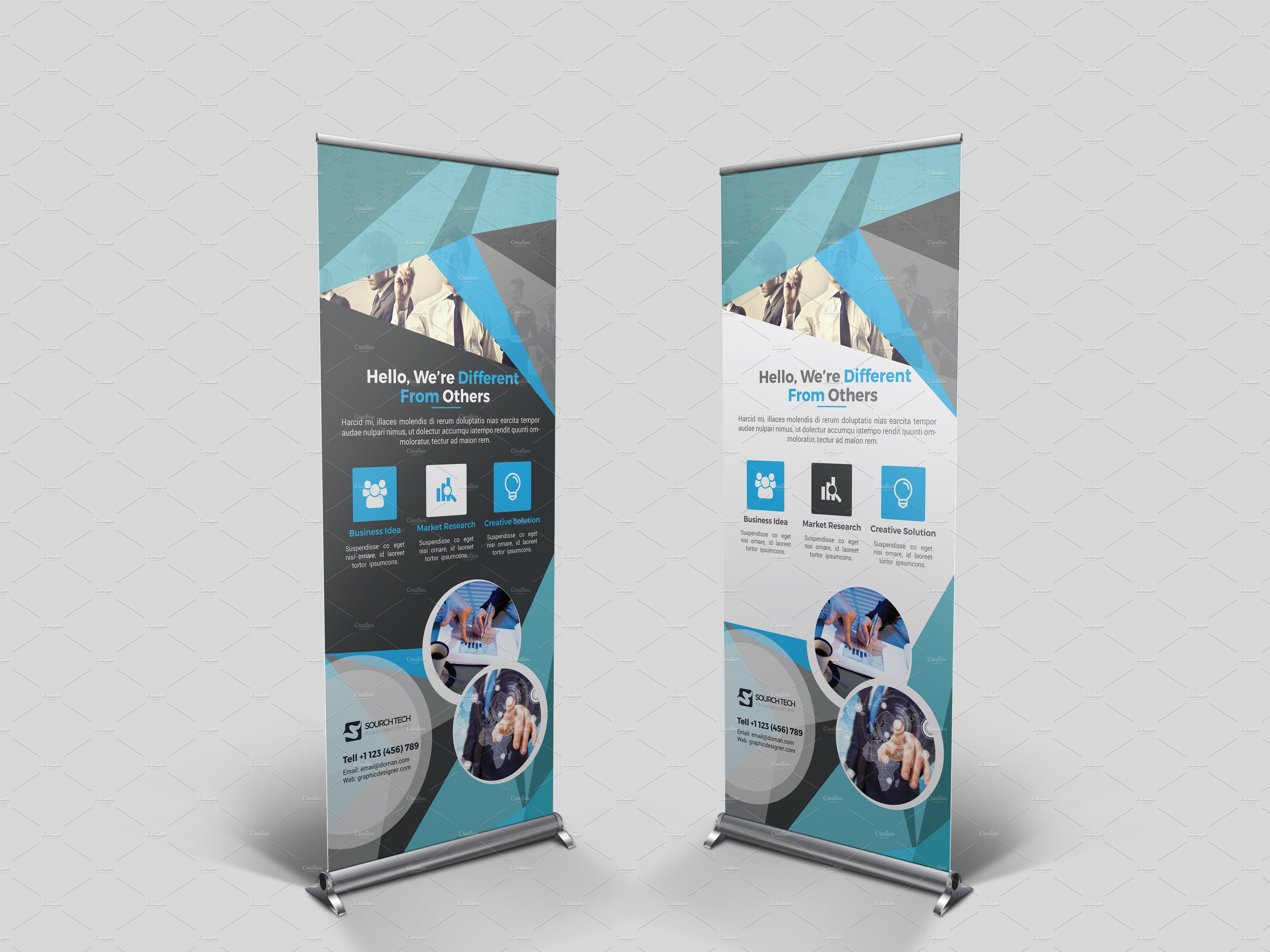 Roll-Up Banner Template preview image.