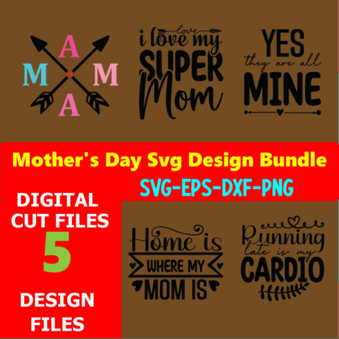 Mom SVG T-shirt Design Bundle Volume-12 cover image.