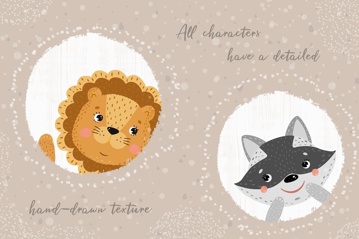 Cute Style baby animals Creator preview image.