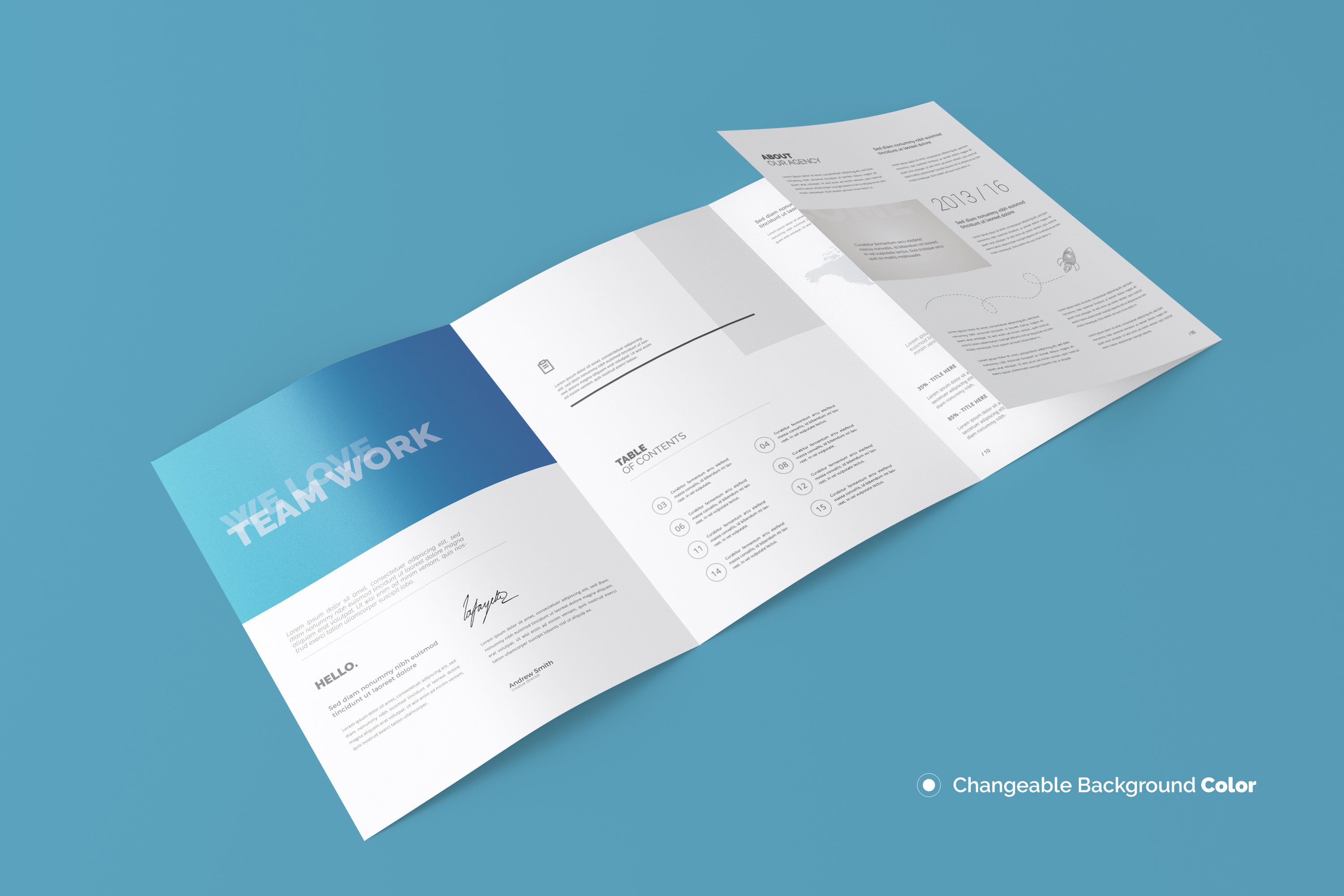 A4 4-Fold Brochure Mockup preview image.