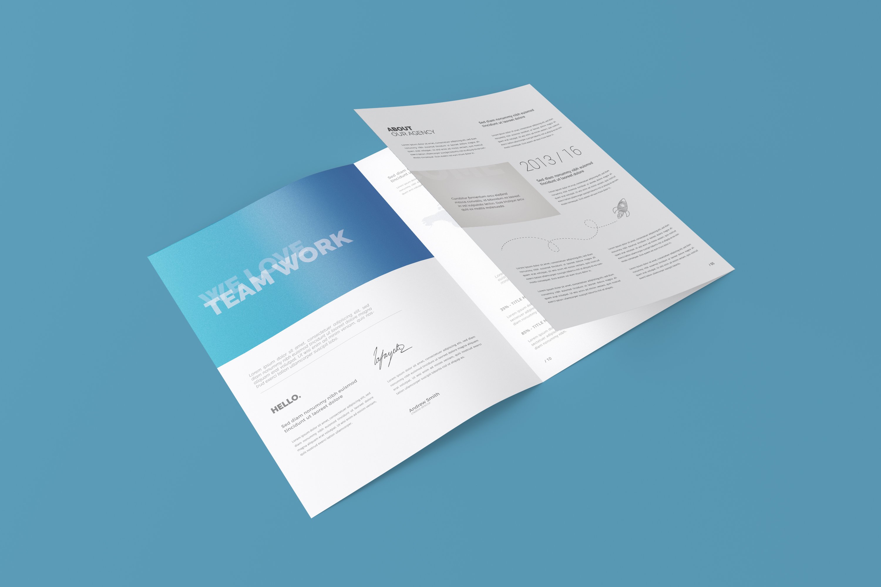A4 3-Fold Brochure Mockup preview image.