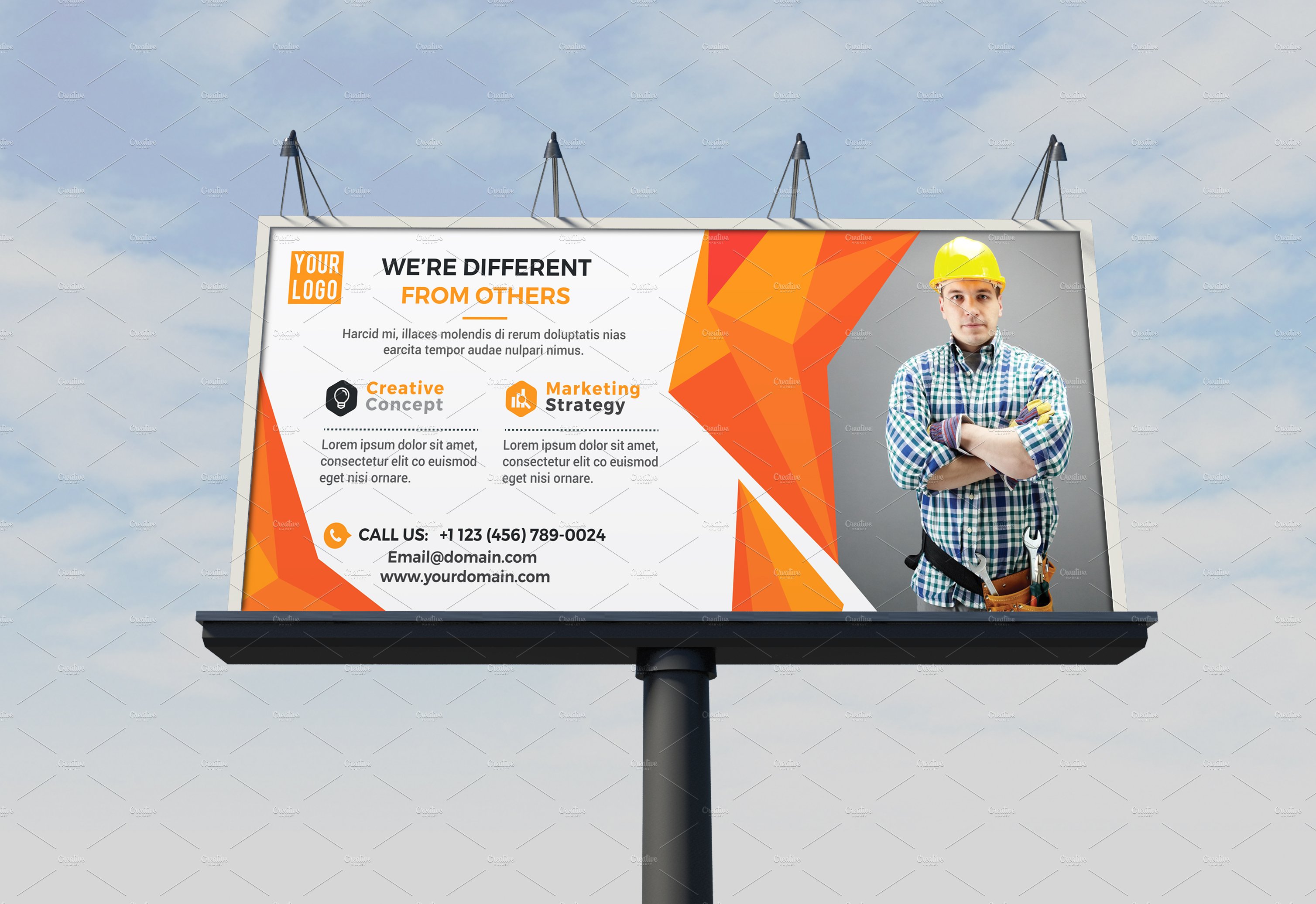 Corporate Billboard Template preview image.