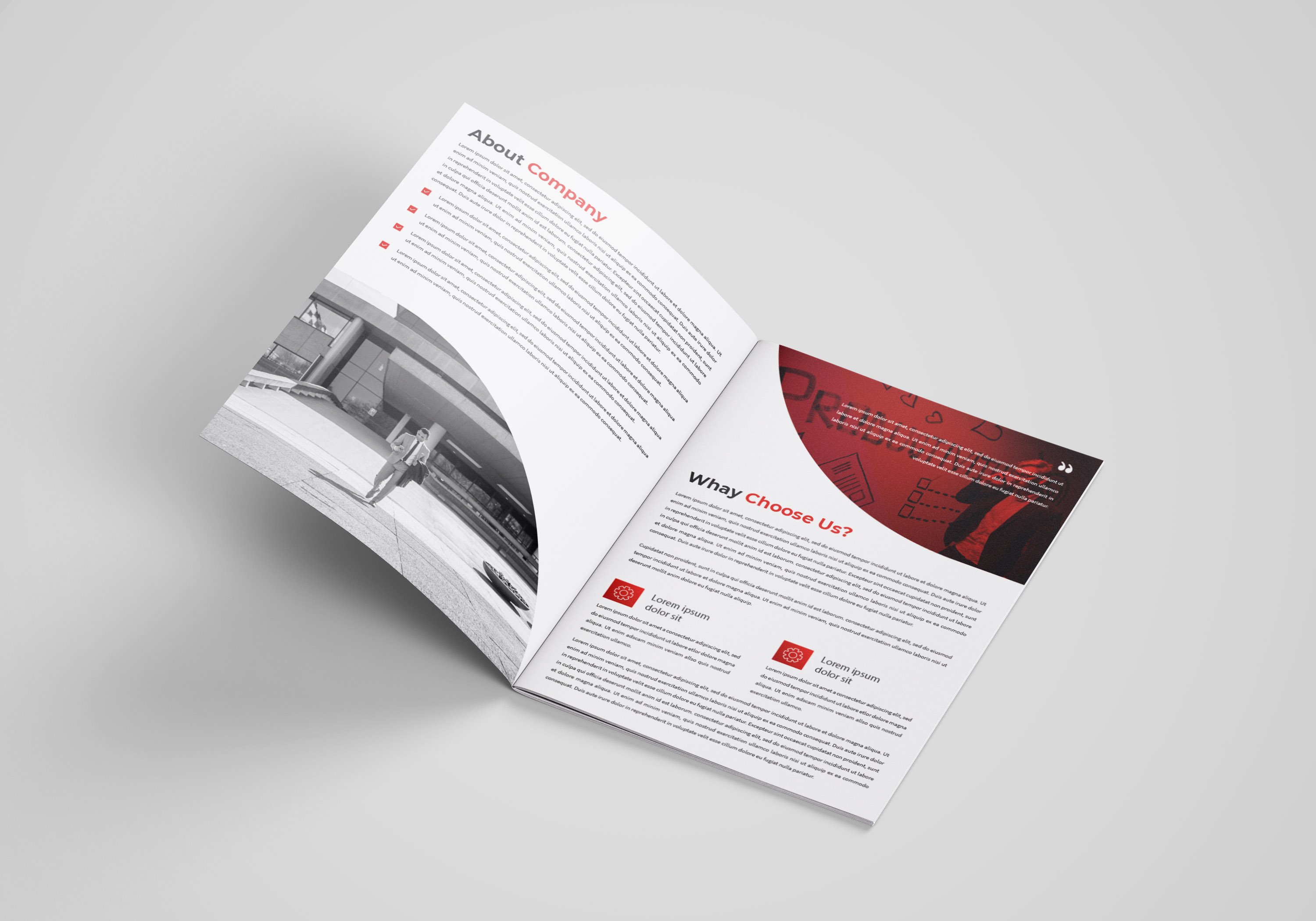 Corporate business brochure template preview image.