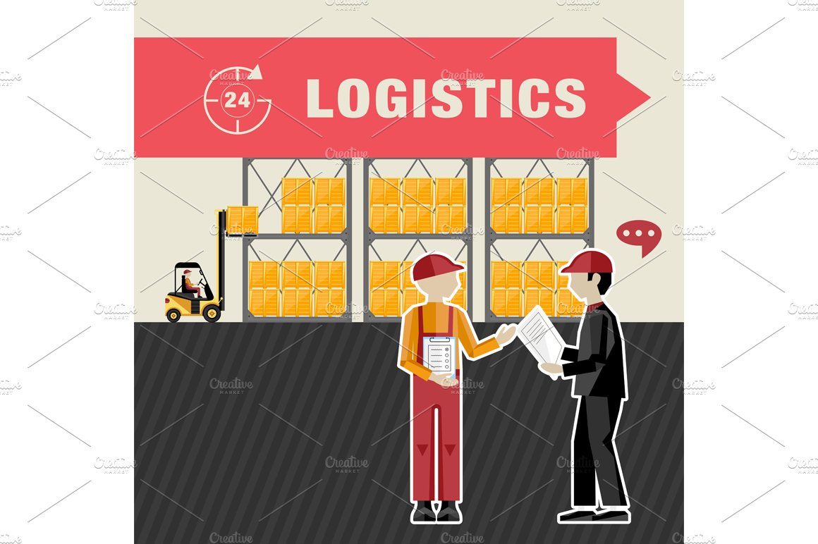 Warehousing and logistics processes. cover image.