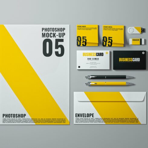Stationery Mock-Up Template cover image.