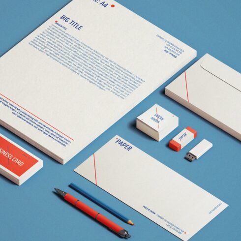 Stationery Mock-Up Template cover image.