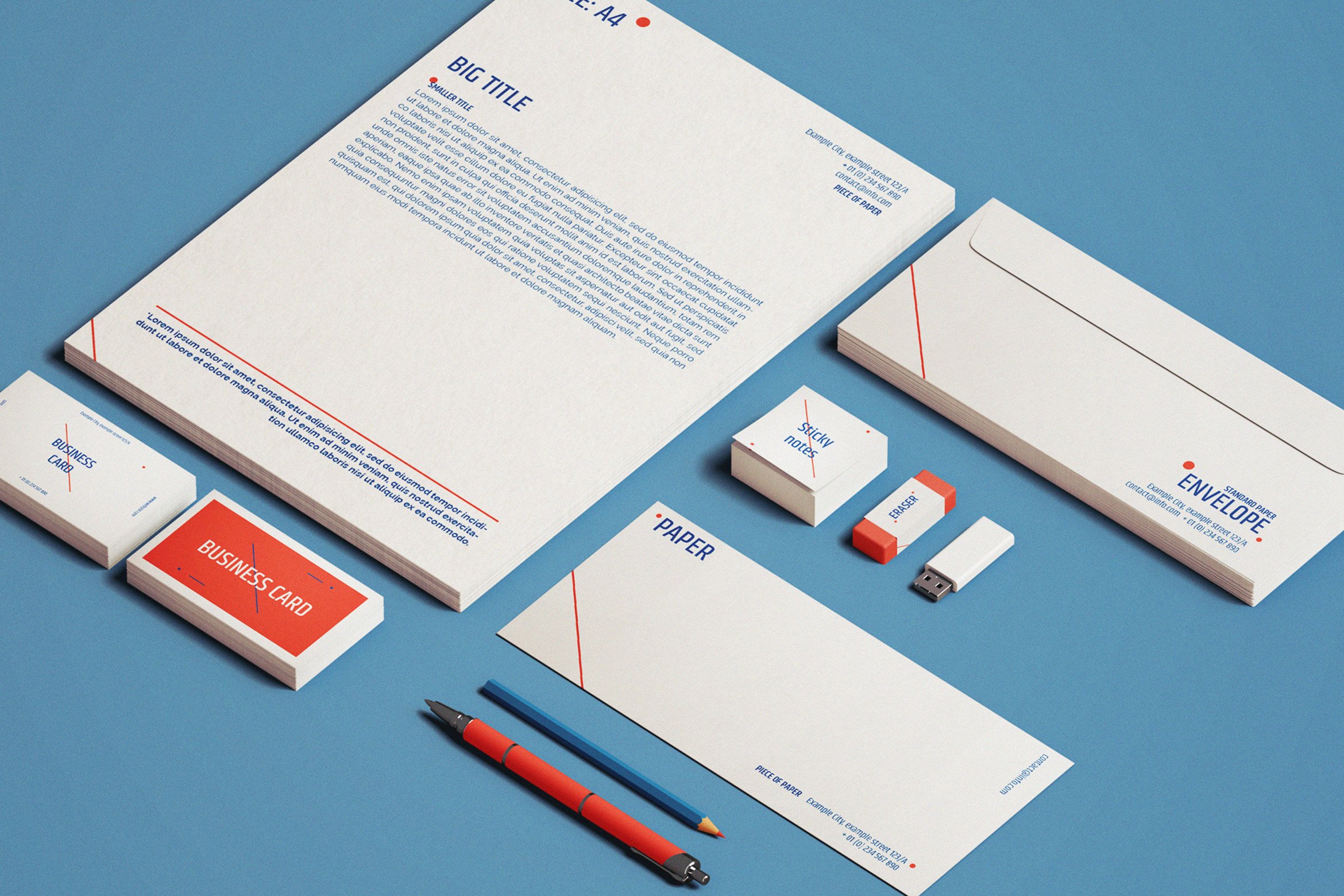 Stationery Mock-Up Template cover image.