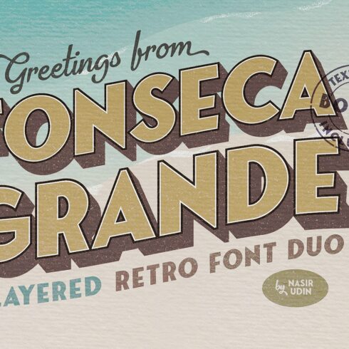 Fonseca Grande ~ Font Duo +BONUS cover image.