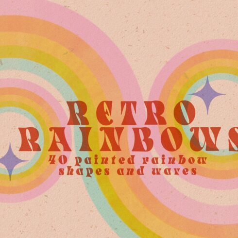 Retro Rainbows, Shapes and Waves cover image.