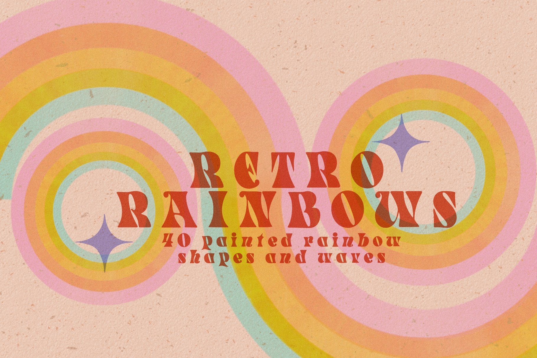 Retro Rainbows, Shapes and Waves cover image.