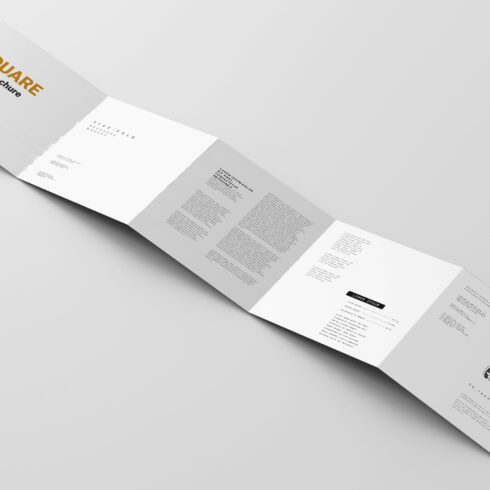 Five Fold Square Brochure Mockups cover image.