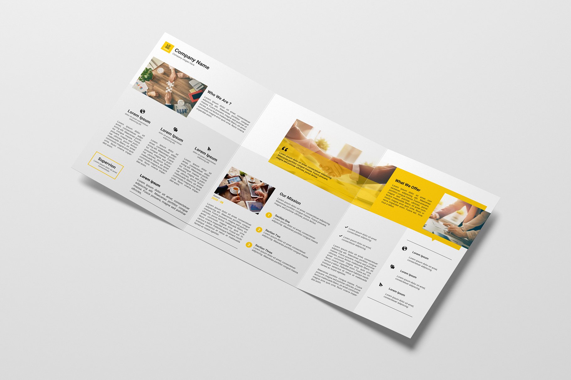 A4 / A5 Trifold Brochure Mockup preview image.