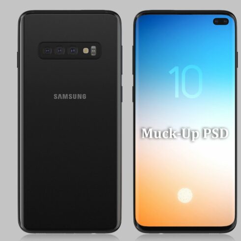 Samsung galaxy S10 Plus mock-up cover image.