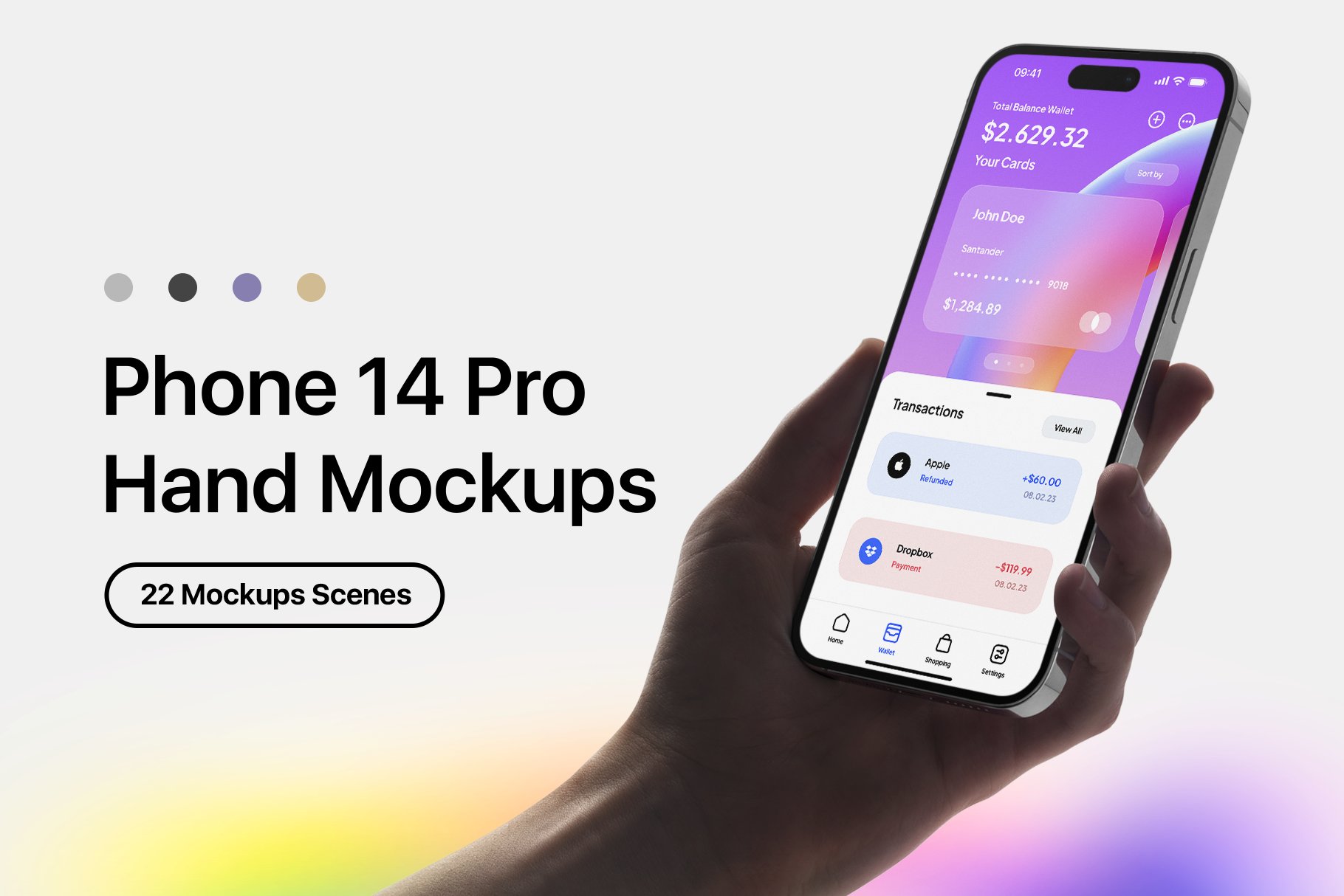 22 Phone 14 Pro In Hand Mockups cover image.