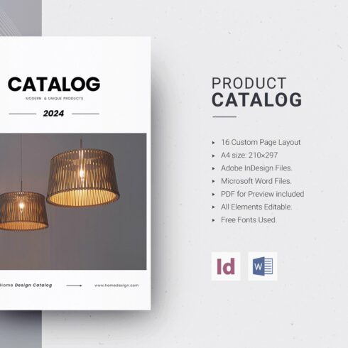 Product Catalog | Docx, Indd cover image.