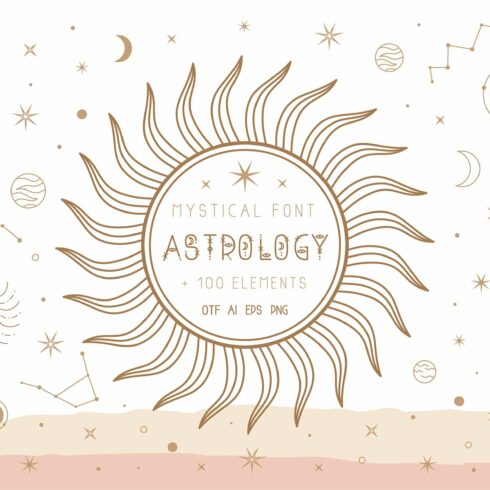 Astrology mystical font cover image.