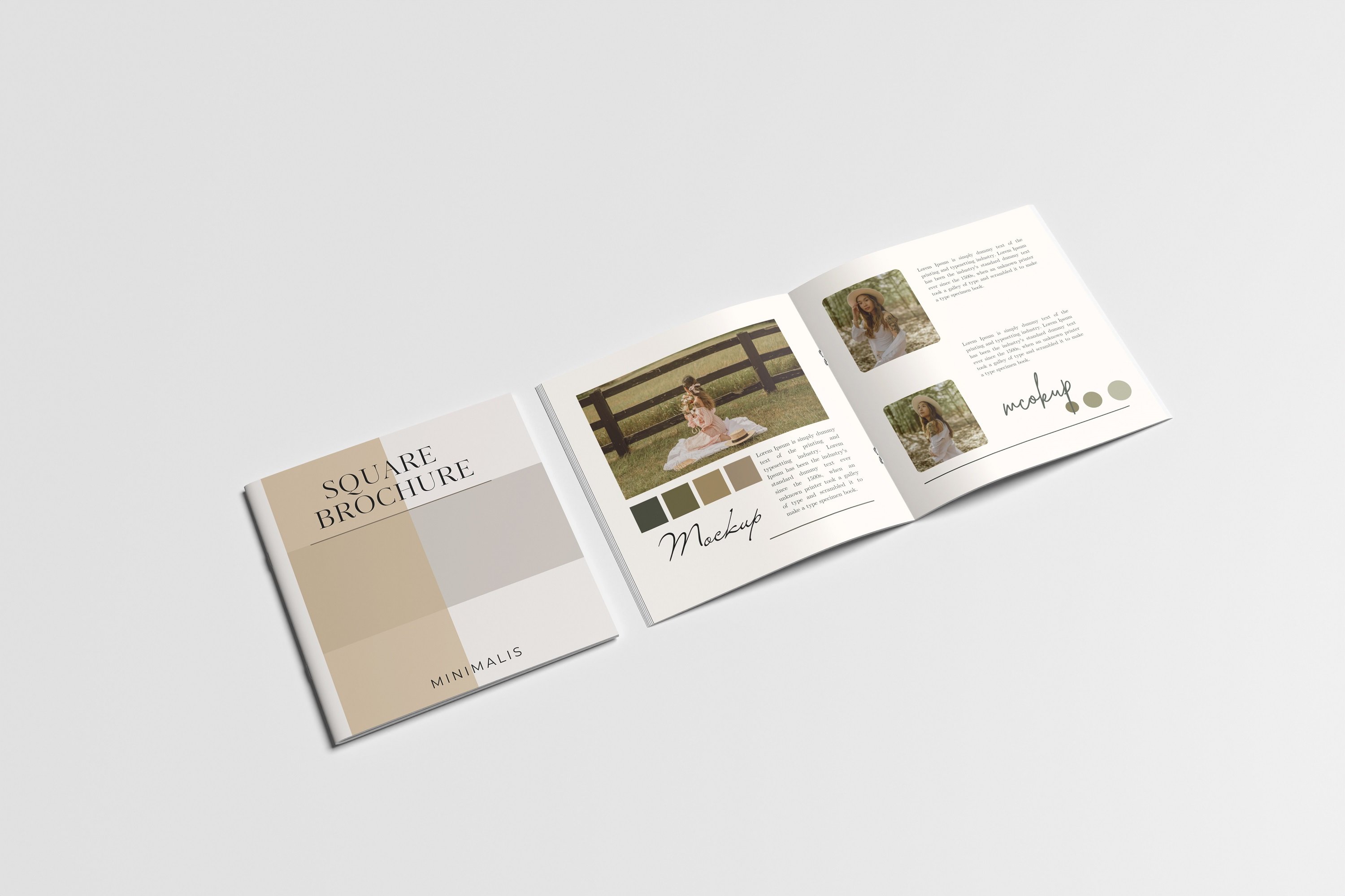 Square Brochure mockup preview image.