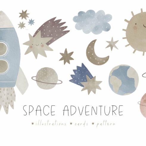Watercolor Space adventure cover image.