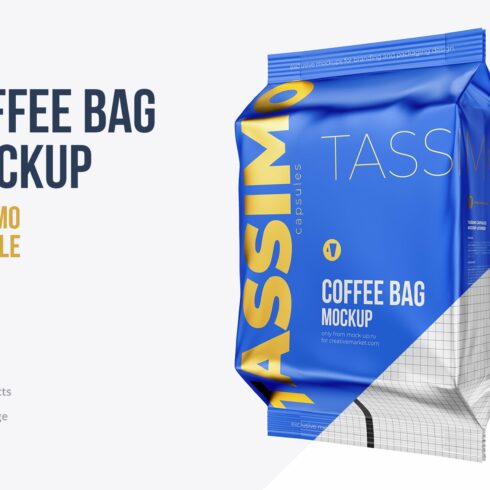 Coffee Bag mockup. Tassimo cover image.