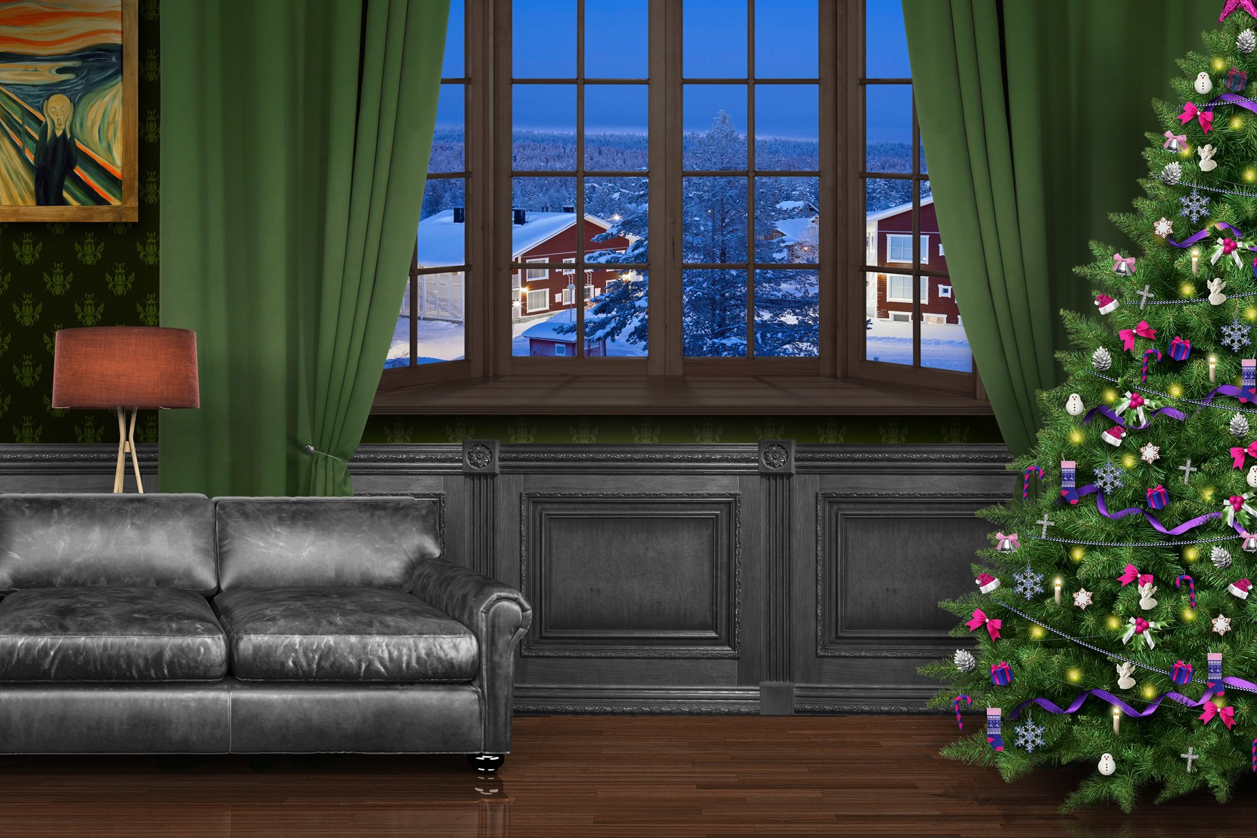 Christmas interior scene creator cover image.