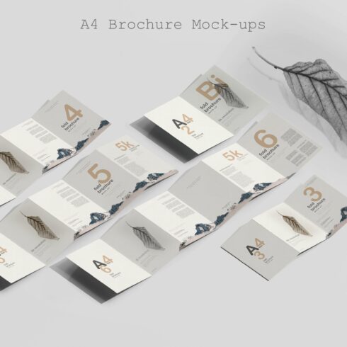 A4 Brochure Mockup Collection cover image.