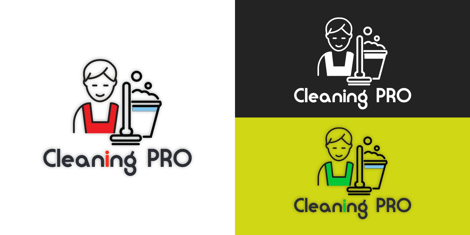 Cleaning Business Logo Template preview image.