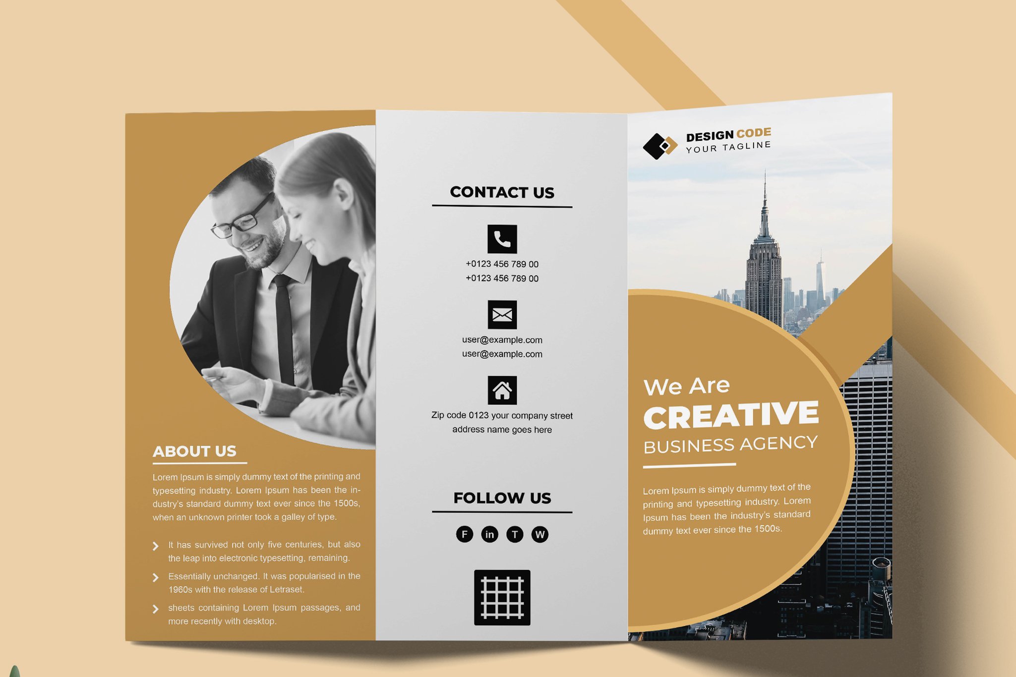 Trifold Brochure Layout preview image.