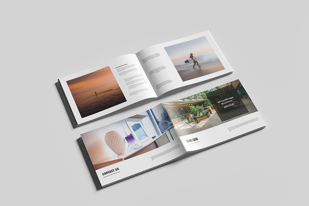 A5 Magazine Brochure Mockup preview image.