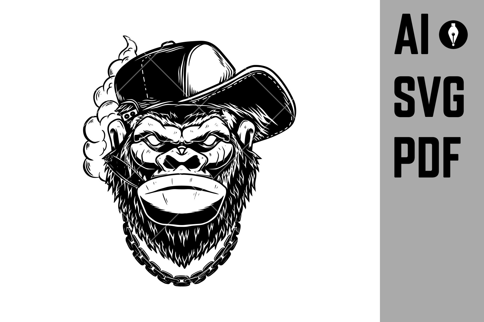 Illustration of head of gorilla cover image.