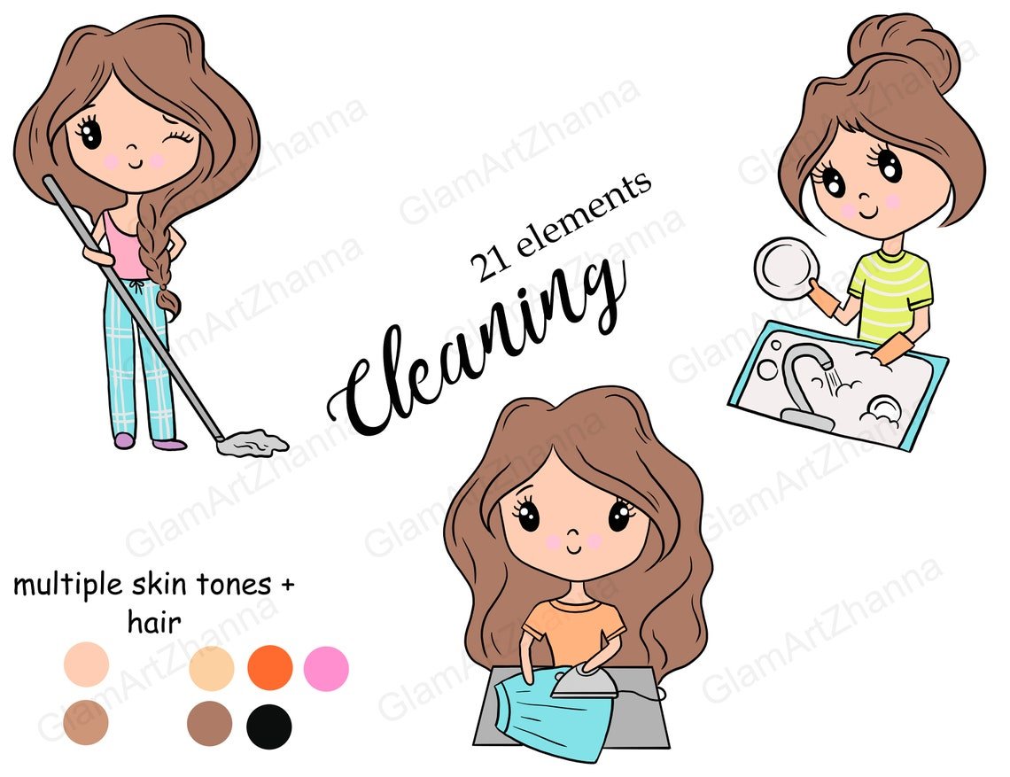 Cleaning Cute Dolls cover image.